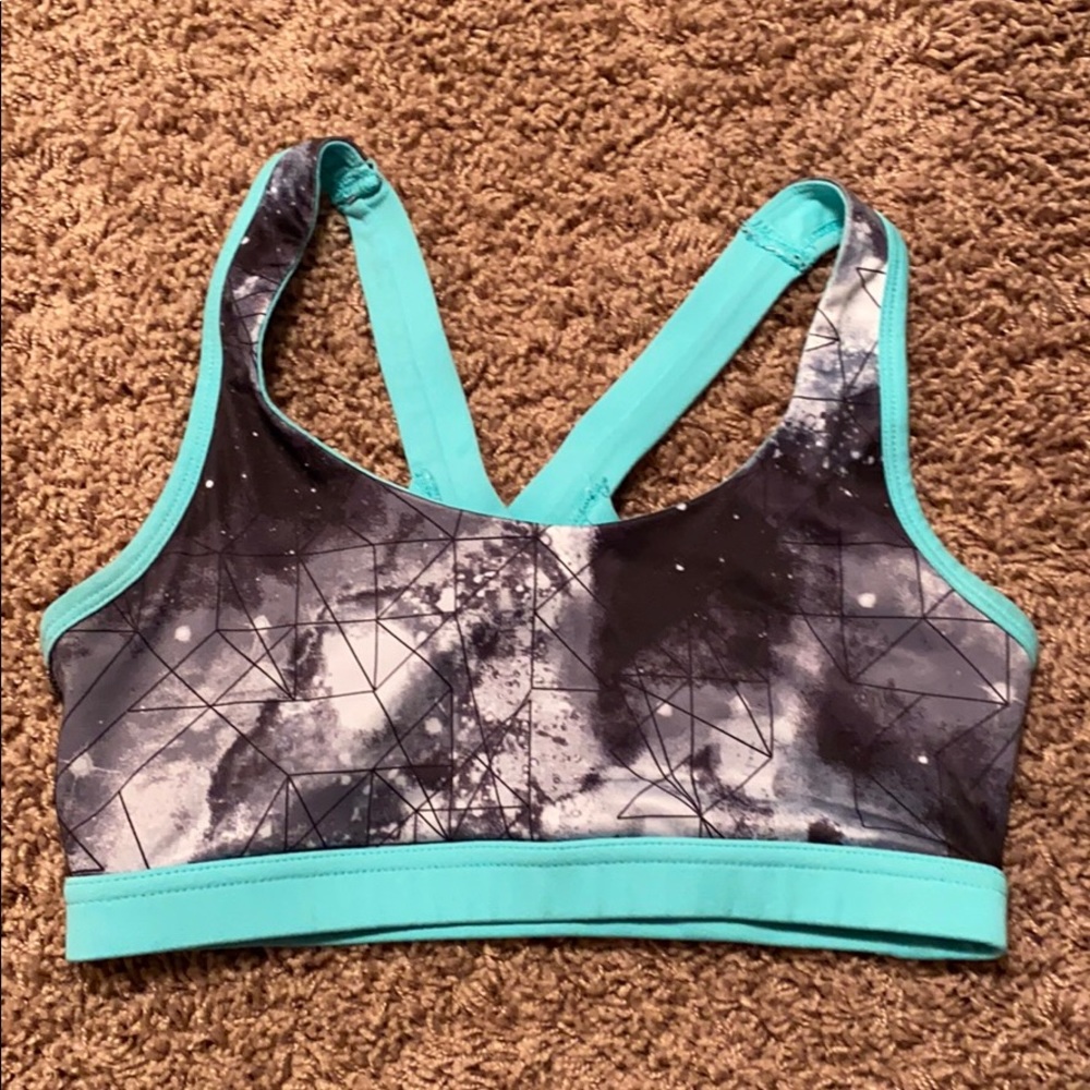 Galaxy colored sports bra